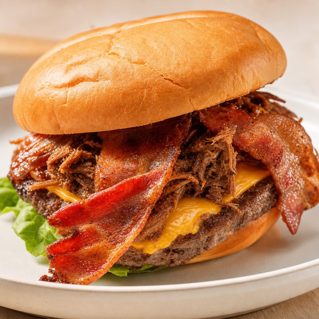 Cave Man Burger.