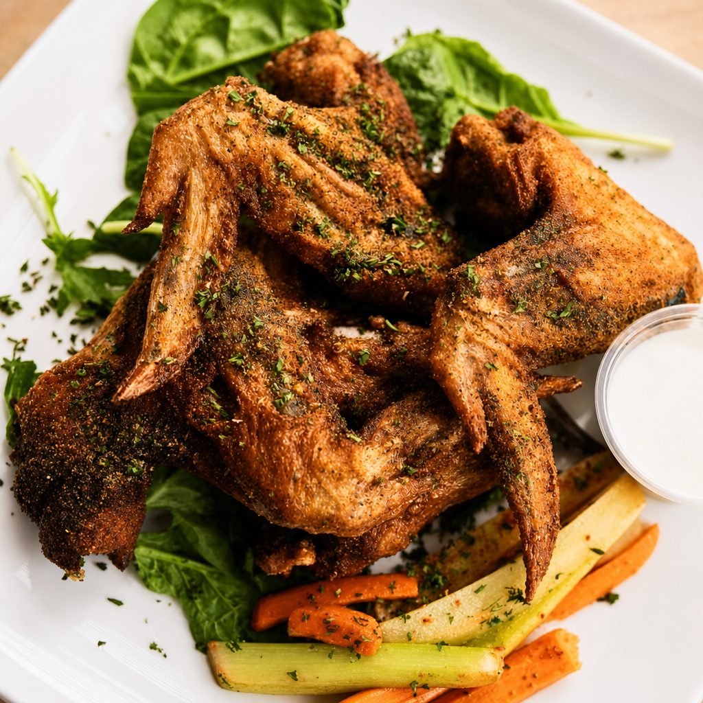 Hot Whole Wings (3 Pieces).