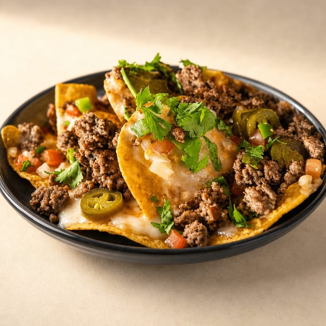 Cave Loaded Nachos with Beef.