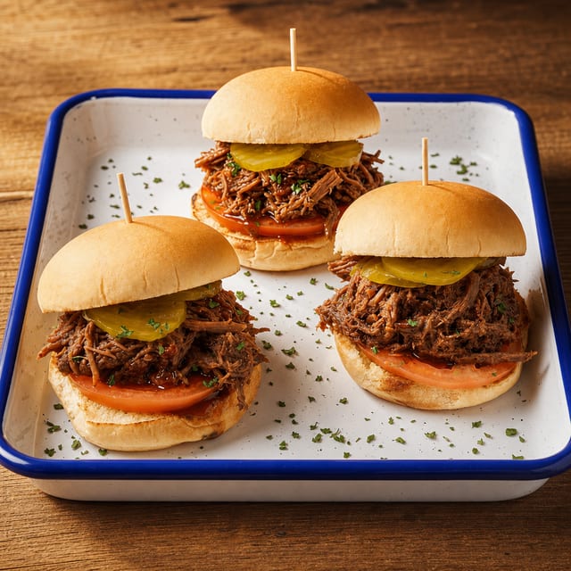 Mini Brisket Sliders.